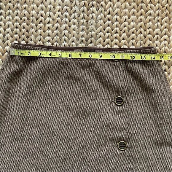 Prana Nicky Wrap Side Button Mini Skirt Espresso Brown Size 2 - Picture 3 of 8